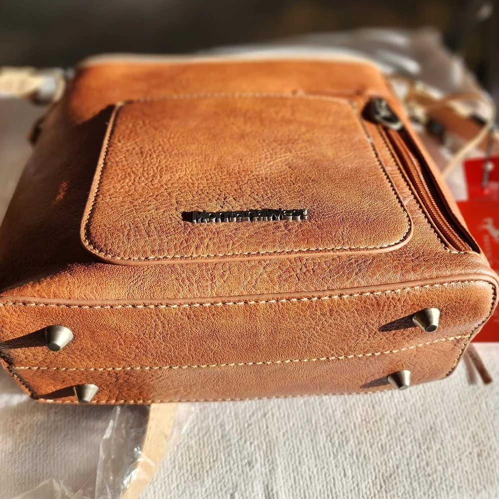 Montana West Crossbody Bag Dream Catcher Concealed Carry Purse Brown NEW